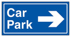 Car Park Arrow Right Blue