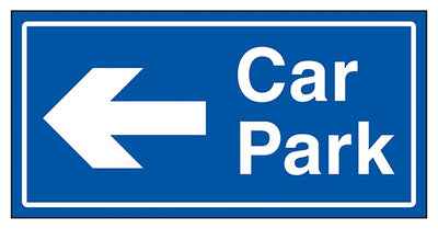 Car Park Arrow Left Blue