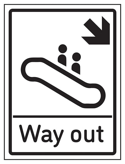 Way Out Arrow Down Right