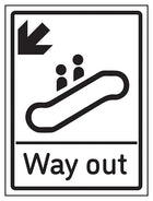 Way Out Arrow Down Left