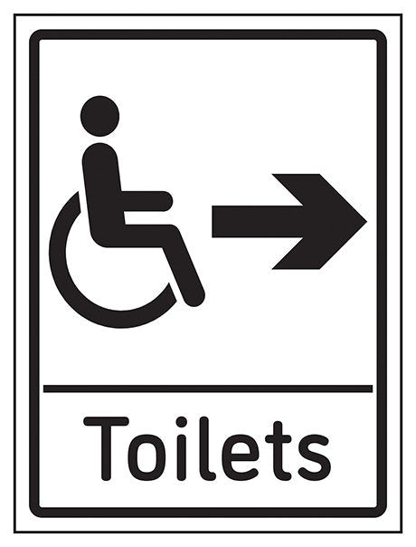 Disabled Toilets Arrow Right