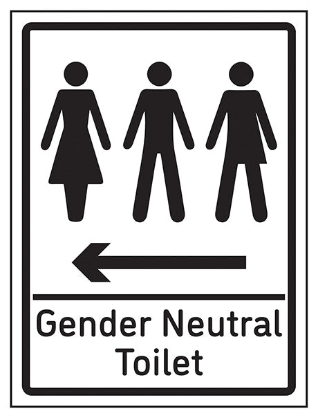 Gender Neutral Toilet Arrow Left