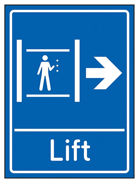 Lift Arrow Right Blue