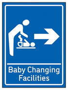 Baby Changing Facilities Arrow Right Blue