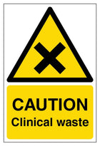 Caution Clinical Waste - Portrait