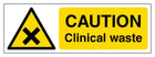 Caution Clinical Waste - Narrow Landscape