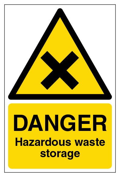 Danger Hazardous Waste Storage