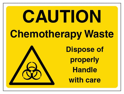 Caution Chemotherapy Waste Dispose Of Properly Handle With Care Landscape