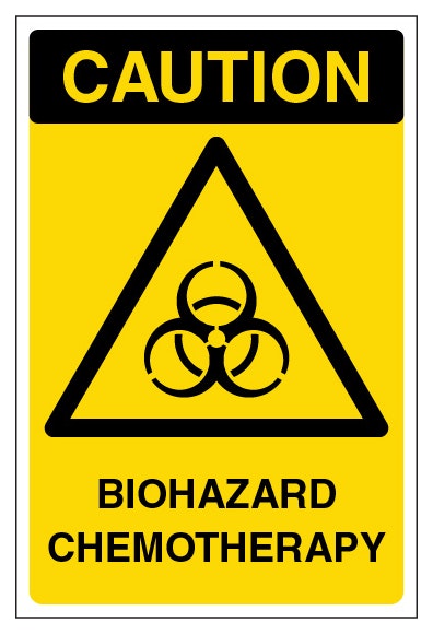 Caution Biohazard Chemotherapy Portrait