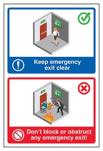 Keep Emergency Exit Clear Don T Block Emergency Exit