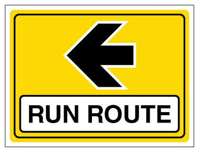 Run Route Arrow Left Landscape