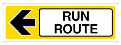 Run Route Arrow Left Slim Landscape