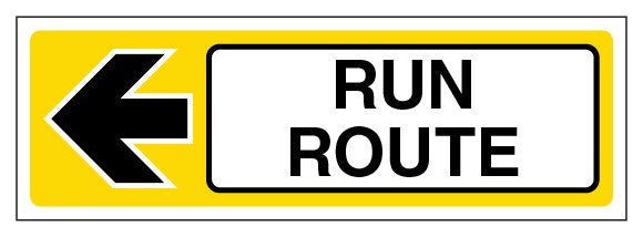 Run Route Arrow Left Slim Landscape