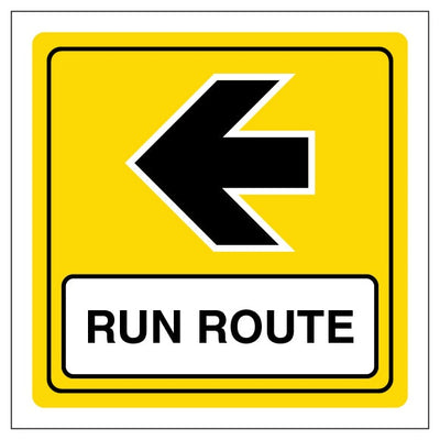 Run Route Arrow Left Square