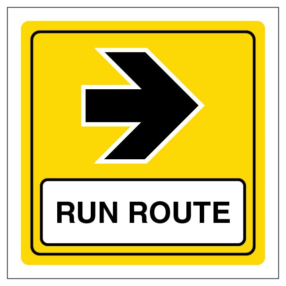 Run Route Arrow Right Square