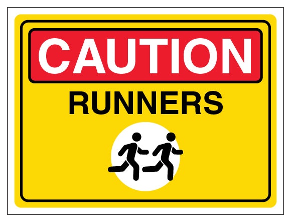Caution Runners Landscape