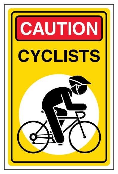 Caution Cyclists Portrait