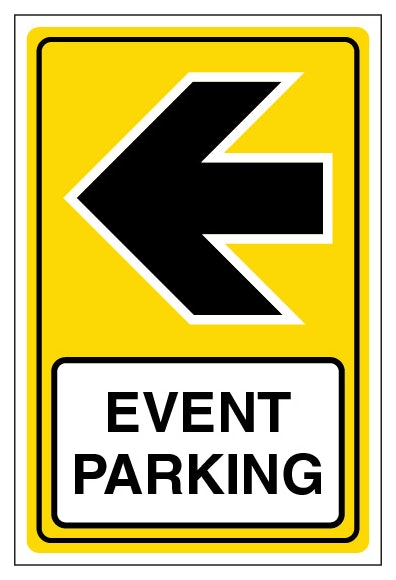 Event Parking Arrow Left Portrait