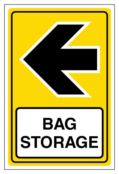 Bag Storage Arrow Left Portrait
