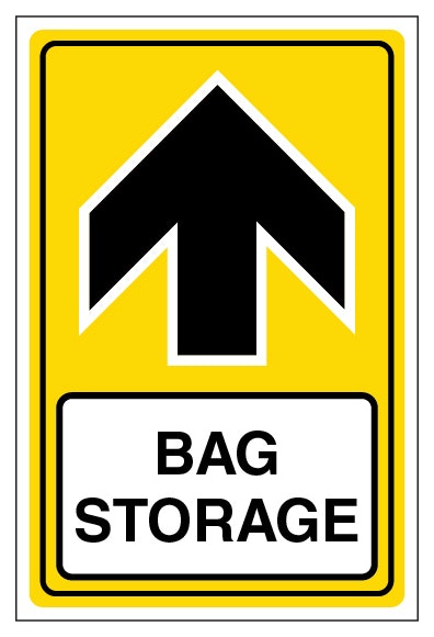 Bag Storage Arrow Up Portrait