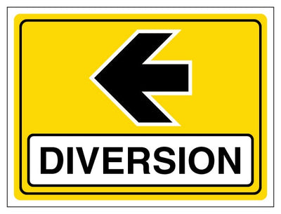 Diversion Arrow Left Landscape