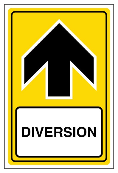 Diversion Arrow Up Portrait