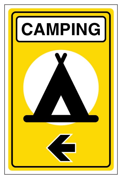 Camping Arrow Left Portrait