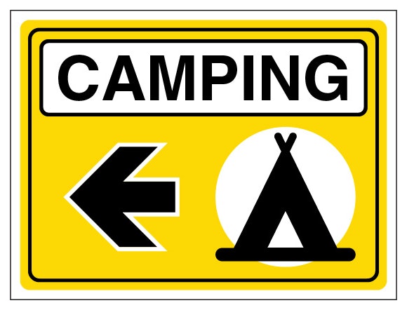 Camping Arrow Left Landscape
