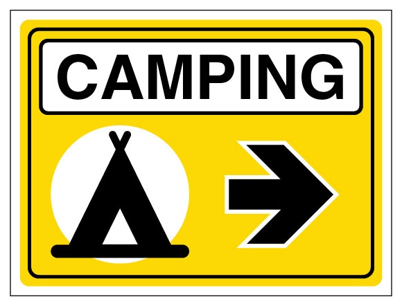 Camping Arrow Right Landscape