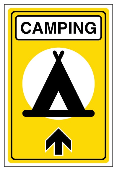 Camping Arrow Up Portrait