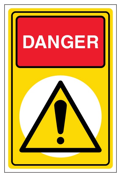 Event Sign Danger Portrait