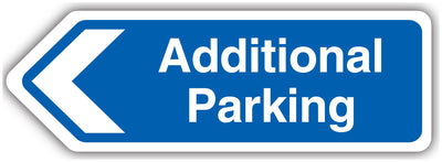 Additional Parking Arrow Left Shaped Sign