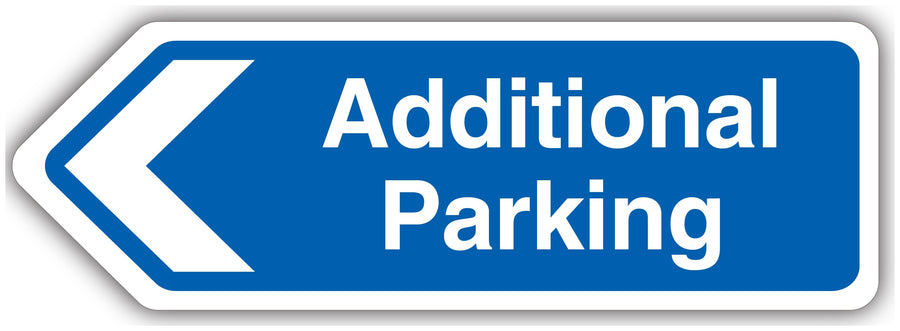 Additional Parking Arrow Left Shaped Sign