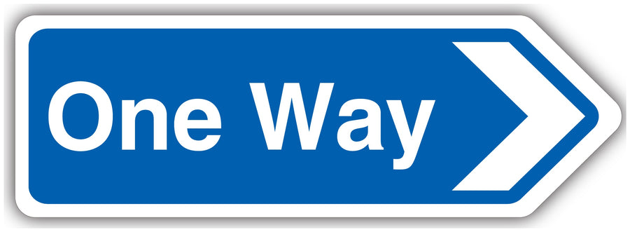 One Way Arrow Right Shaped Sign