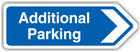 Additional Parking Arrow Right - Shaped Sign