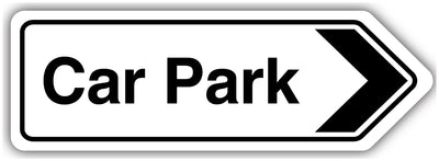 Car Park Arrow Right Shaped Sign