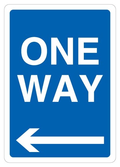 One Way Arrow Left