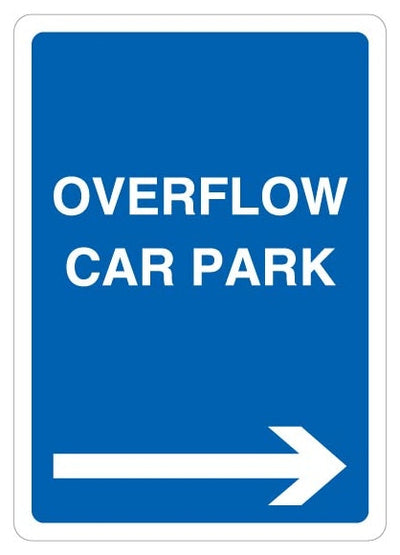 Overflow Car Park Blue Arrow Right