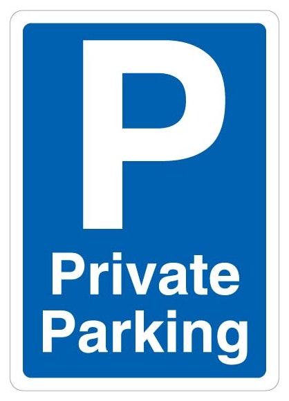Private Parking Mandatory Blue Parking Blue