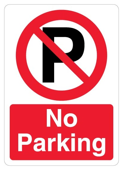 No Parking Prohibition Symbol With P
