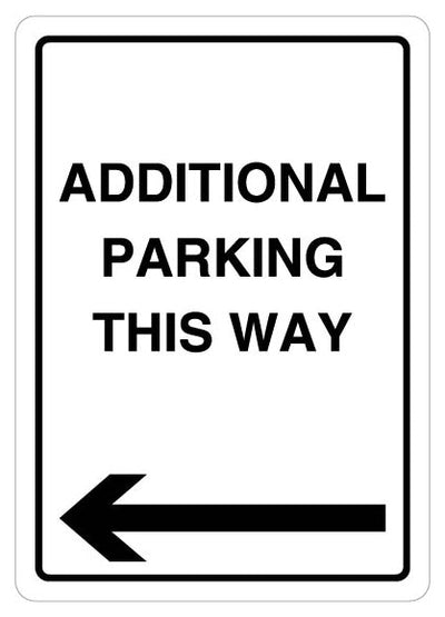 Additional Parking This Way Arrow Left