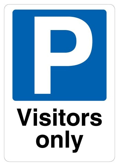 Visitors Only Mandatory Blue Parking