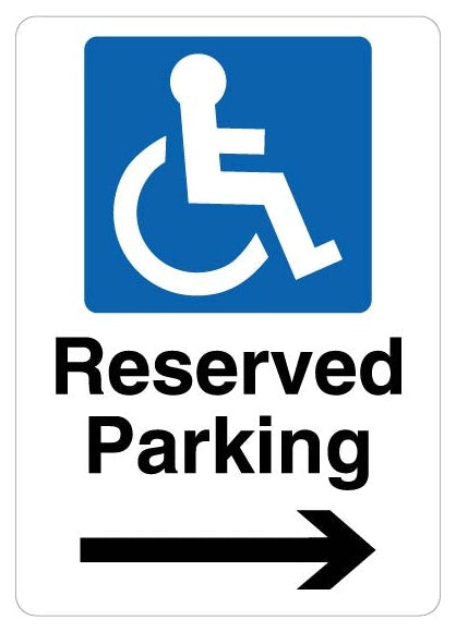Reserved Parking Mandatory Disabled Arrow Right