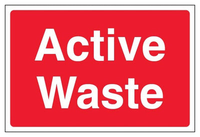 Active Waste Sign - Large Landscape