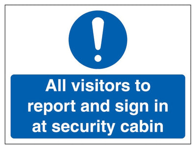 All Visitors To Report And Sign In At Security Cabin - Landscape