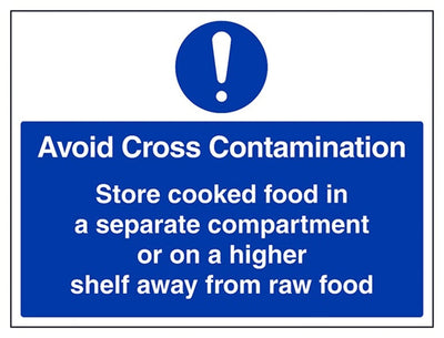 Avoid Cross Contamination Sign - Large Landscape