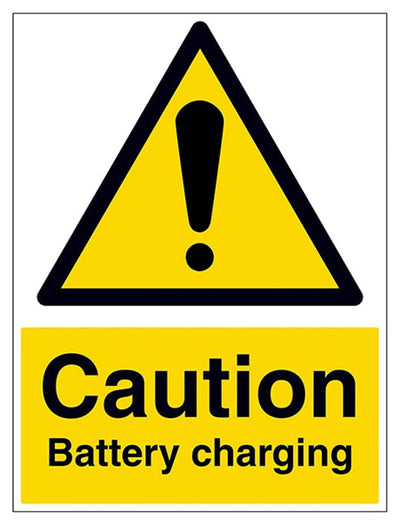 Caution Battery Charging Sign