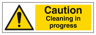 Caution Cleaning In Progress Sign - Landscape