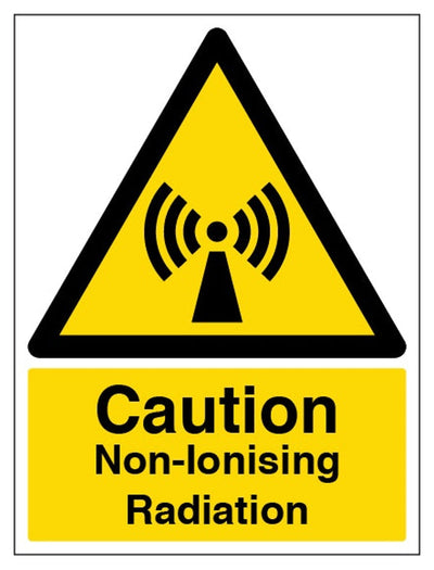 Caution Non-Ionising Radiation Sign - Portrait
