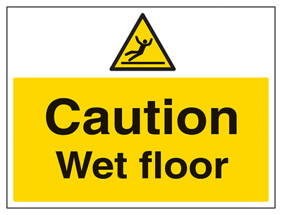 Caution Wet Floor Sign - Large Landscape